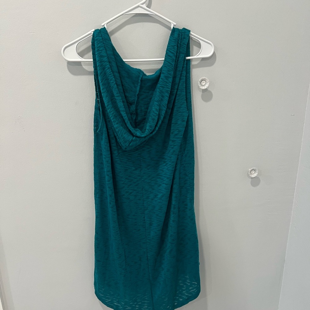 Merona Teal Hooded Swim Coverup